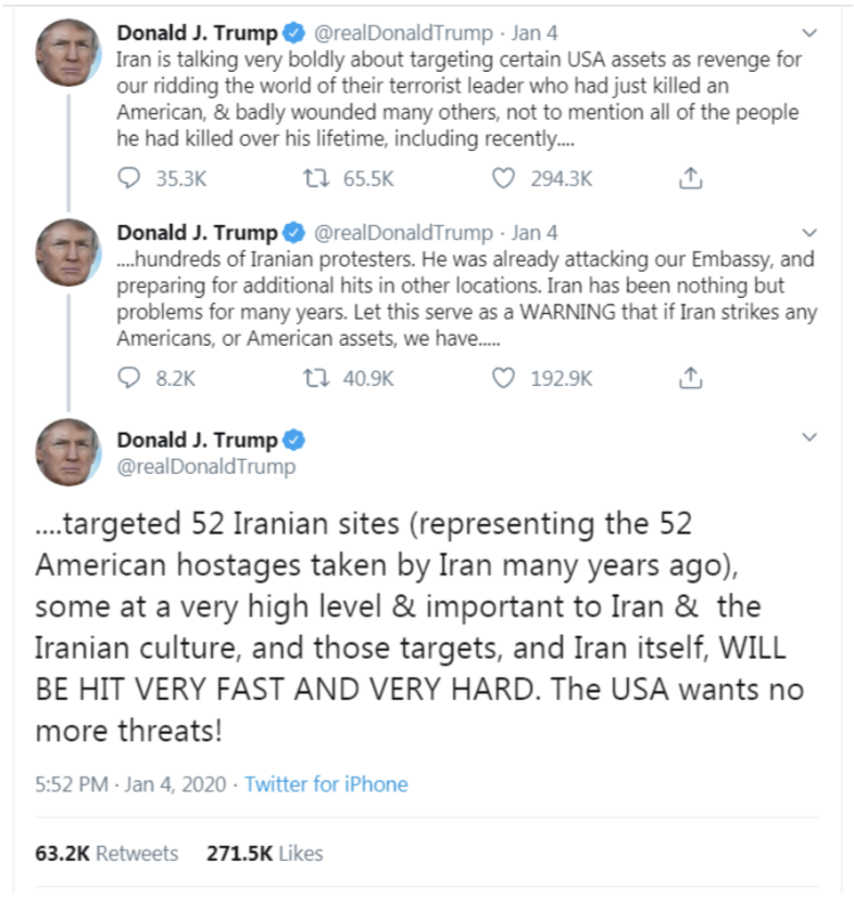 Trump Iran Tweets