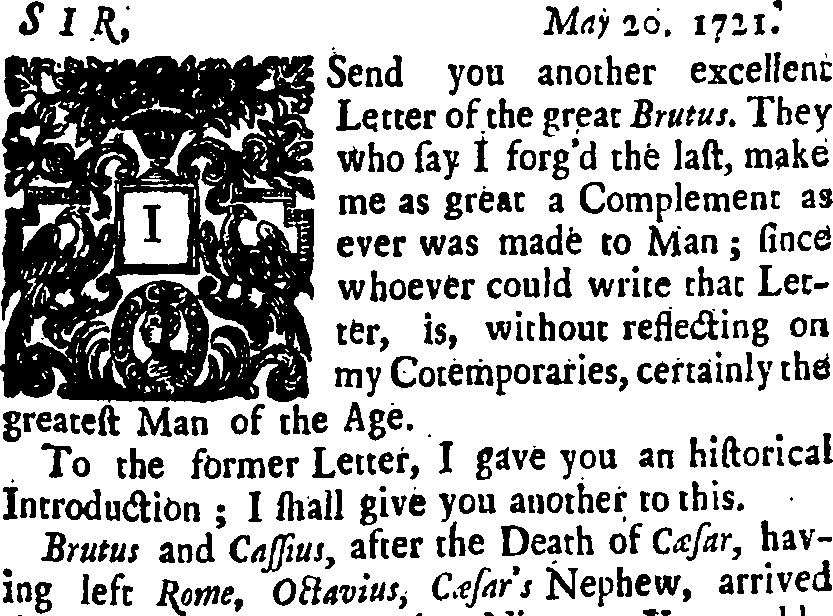 Cato's Letters, 1720-1723