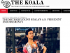 Screenshot of the website for The Koala, a satirical student newspaper at University of California, San Diego.