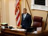 Virginia Lieutenant Governor Justin Fairfax presides over the state's senate in Richmond, Virginia, U.S., February 11, 2019. REUTERS/Jonathan Drake