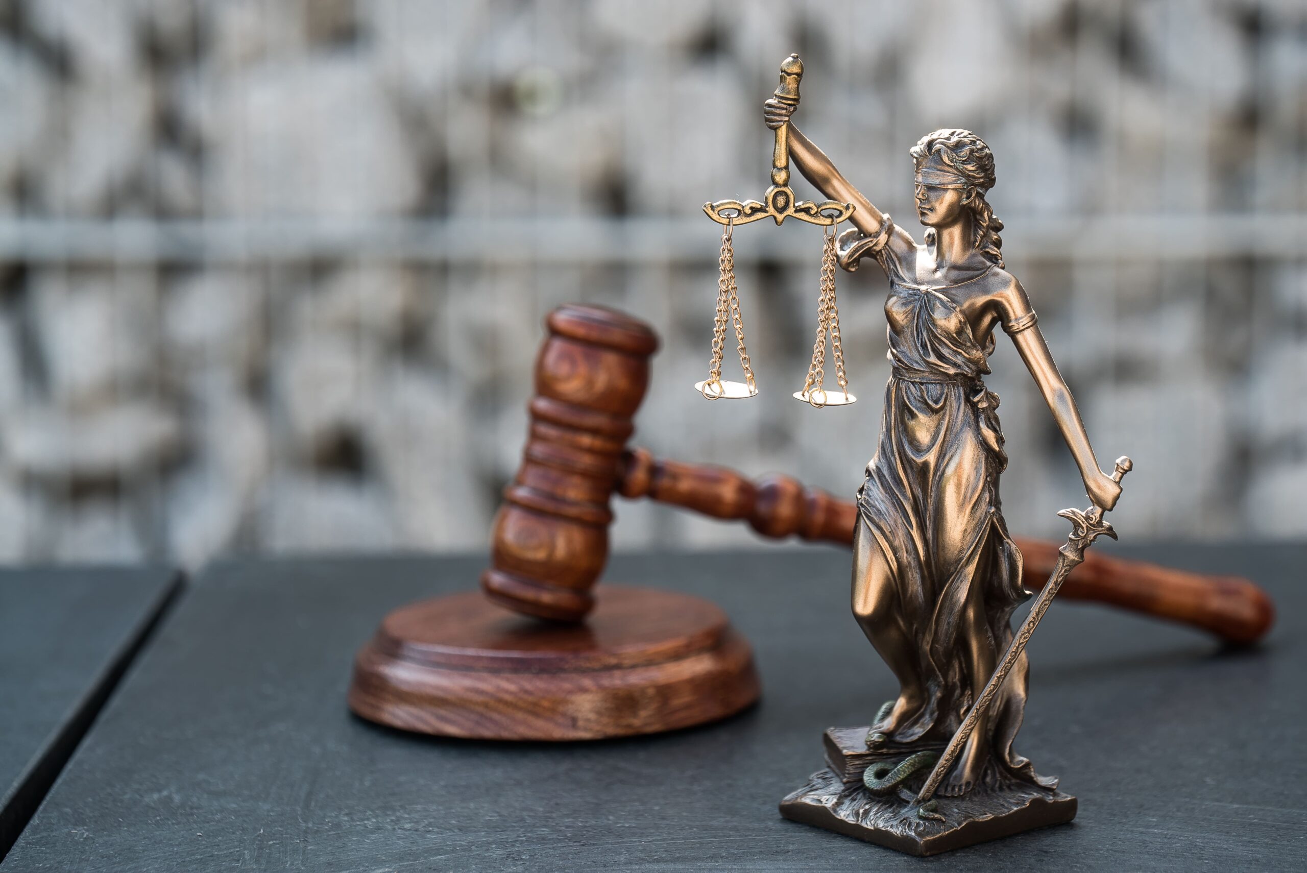 Gavel with lady justice