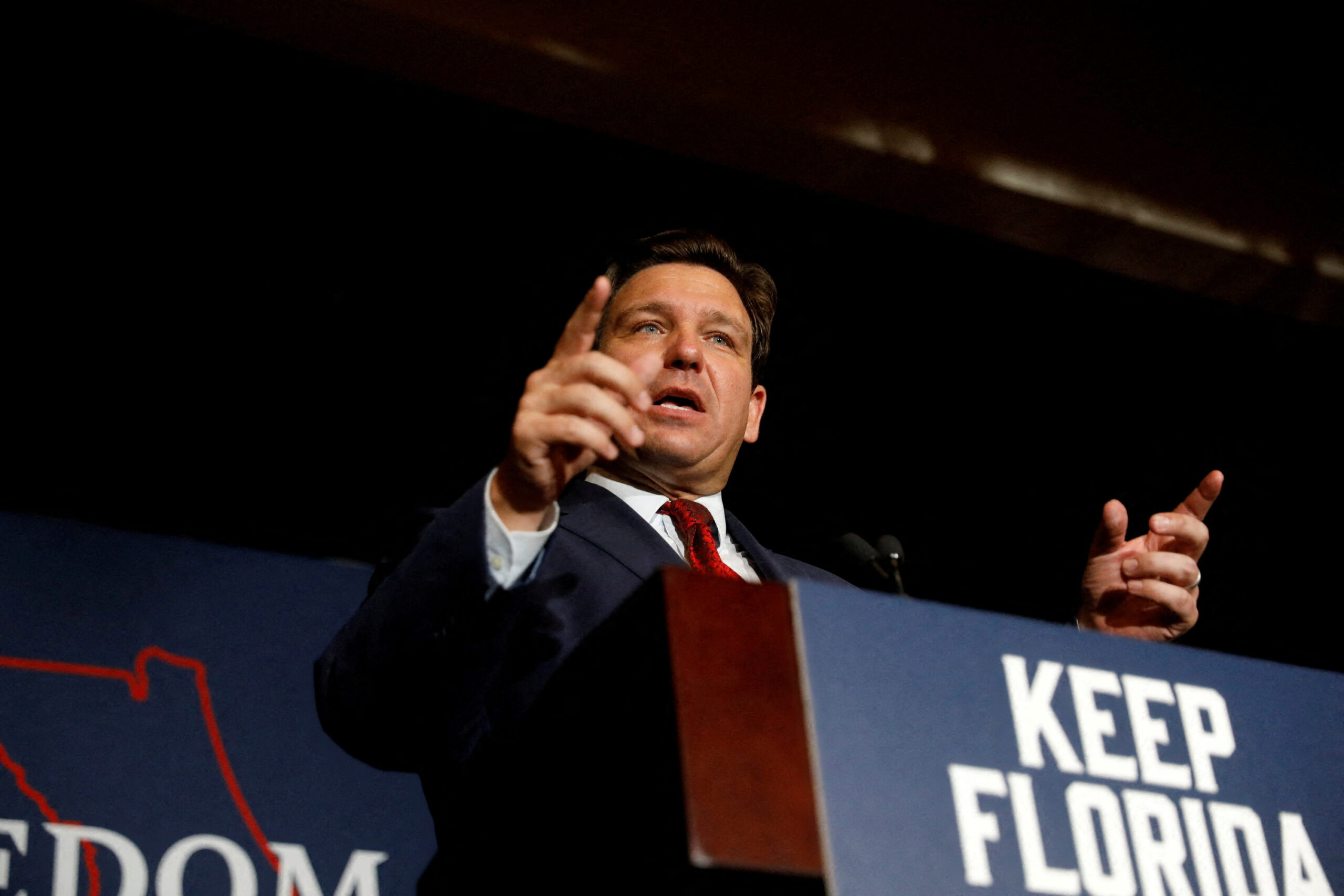 FILE PHOTO: DeSantis hosts a rally in Tampa after primary