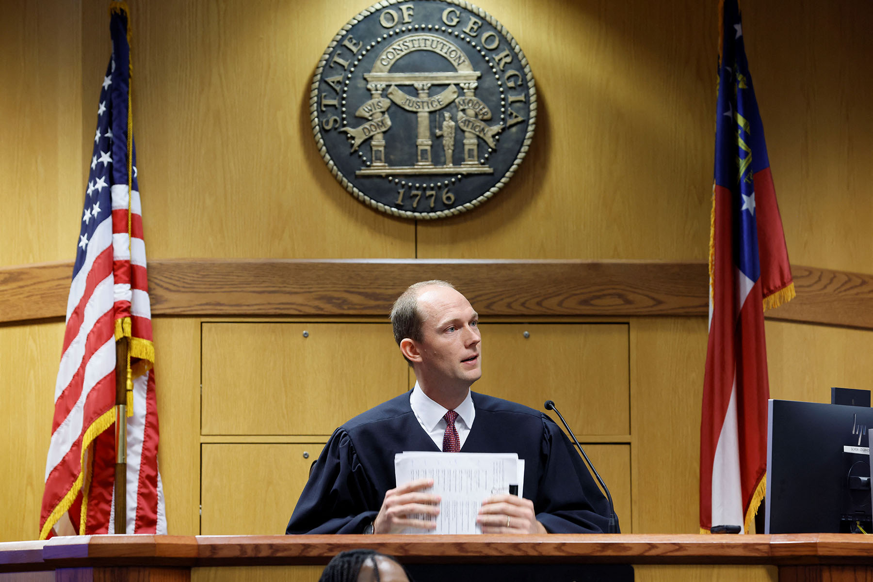 Motion hearing regarding access to transcript and interview jurors, in Atlanta