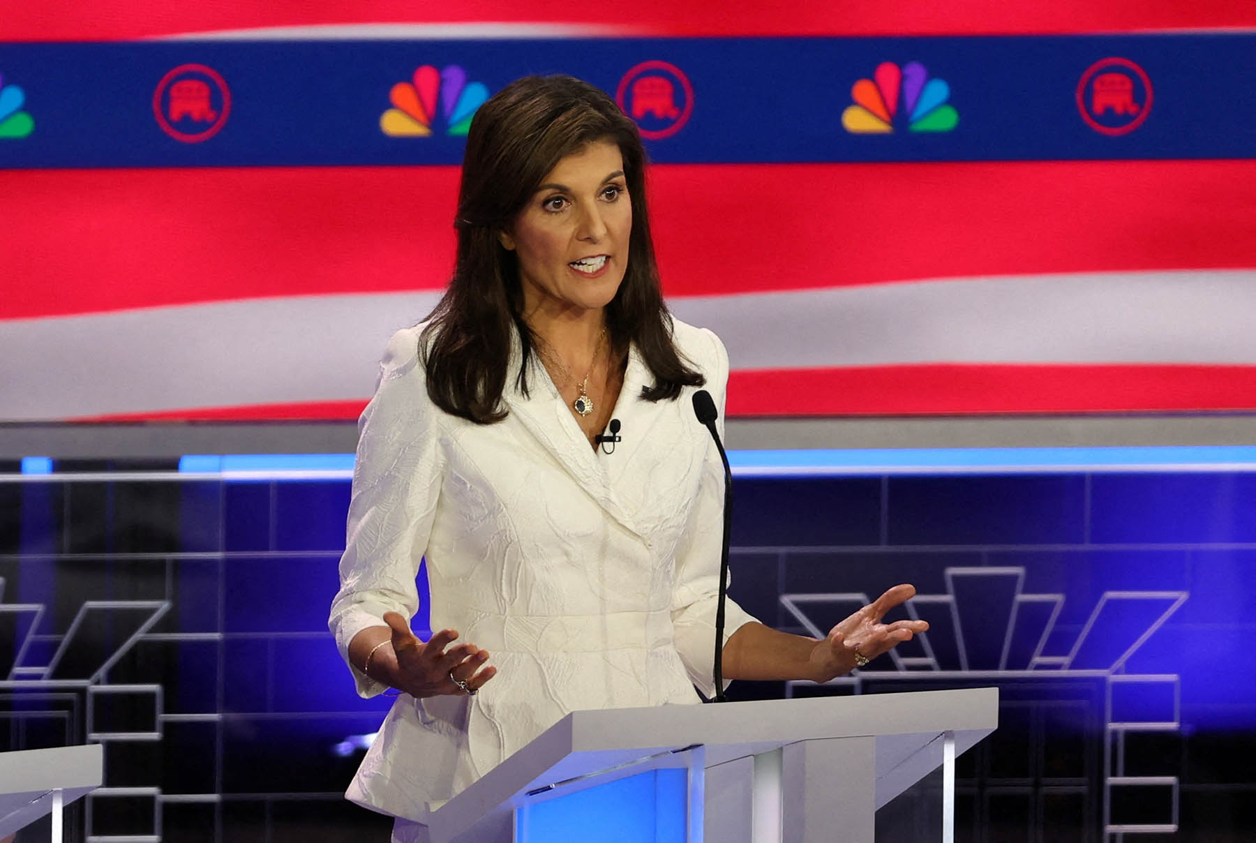 Republican U.S. candidates participate in their third debate of the 2024 U.S. presidential campaign in Miami, Florida