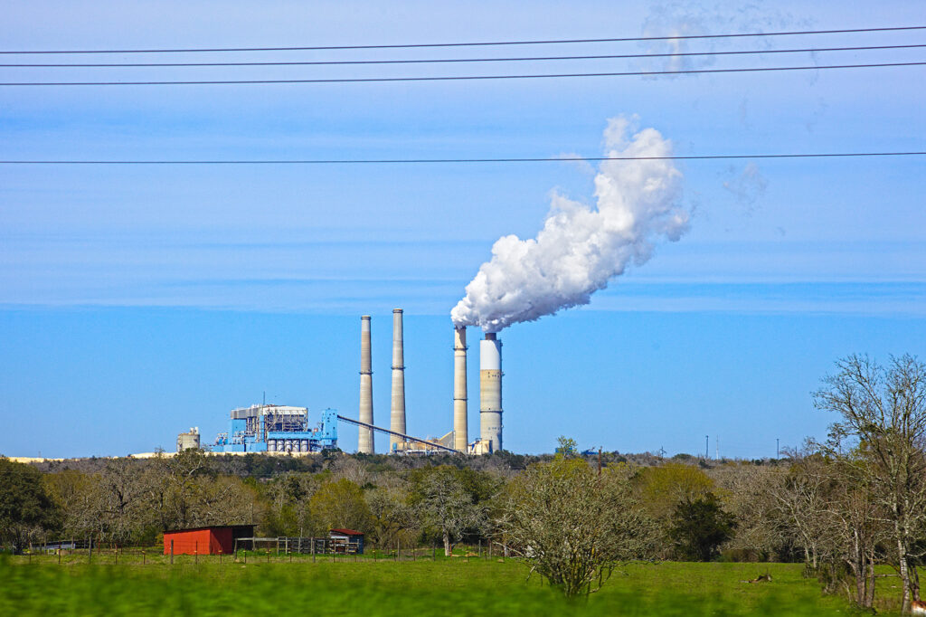 Fayette Power Project, a coal power plant near La Grange Texas, outside of Austin, in the winter of 2019.