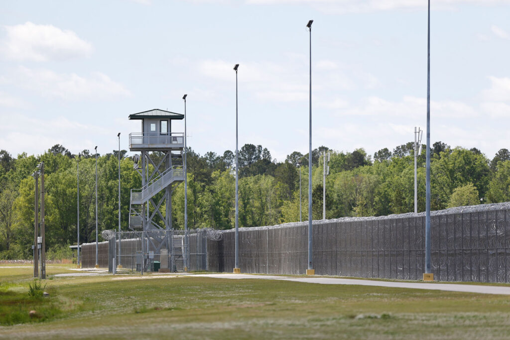 A guard tower is seen at the Lee Correctional Institution in Bishopville