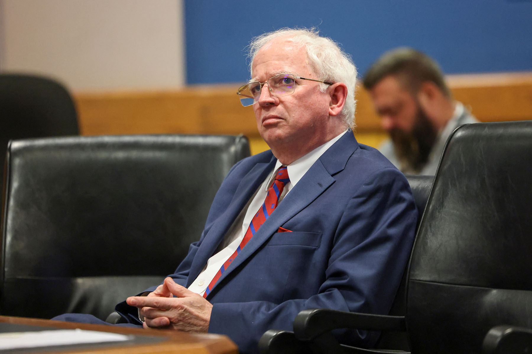 John Eastman sits during Harrison Floyd's hearing at the Superior Court of Fulton County