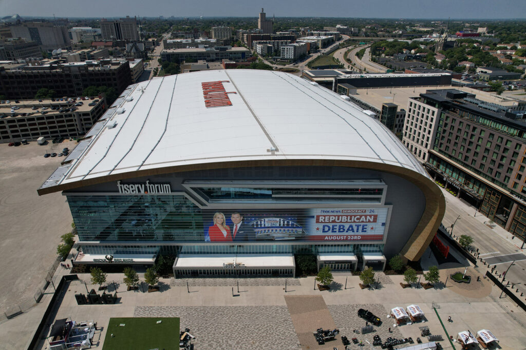 Preparations are underway for Republican U.S. presidential candidates to gather for their first primary debate of the 2024 campaign in Milwaukee