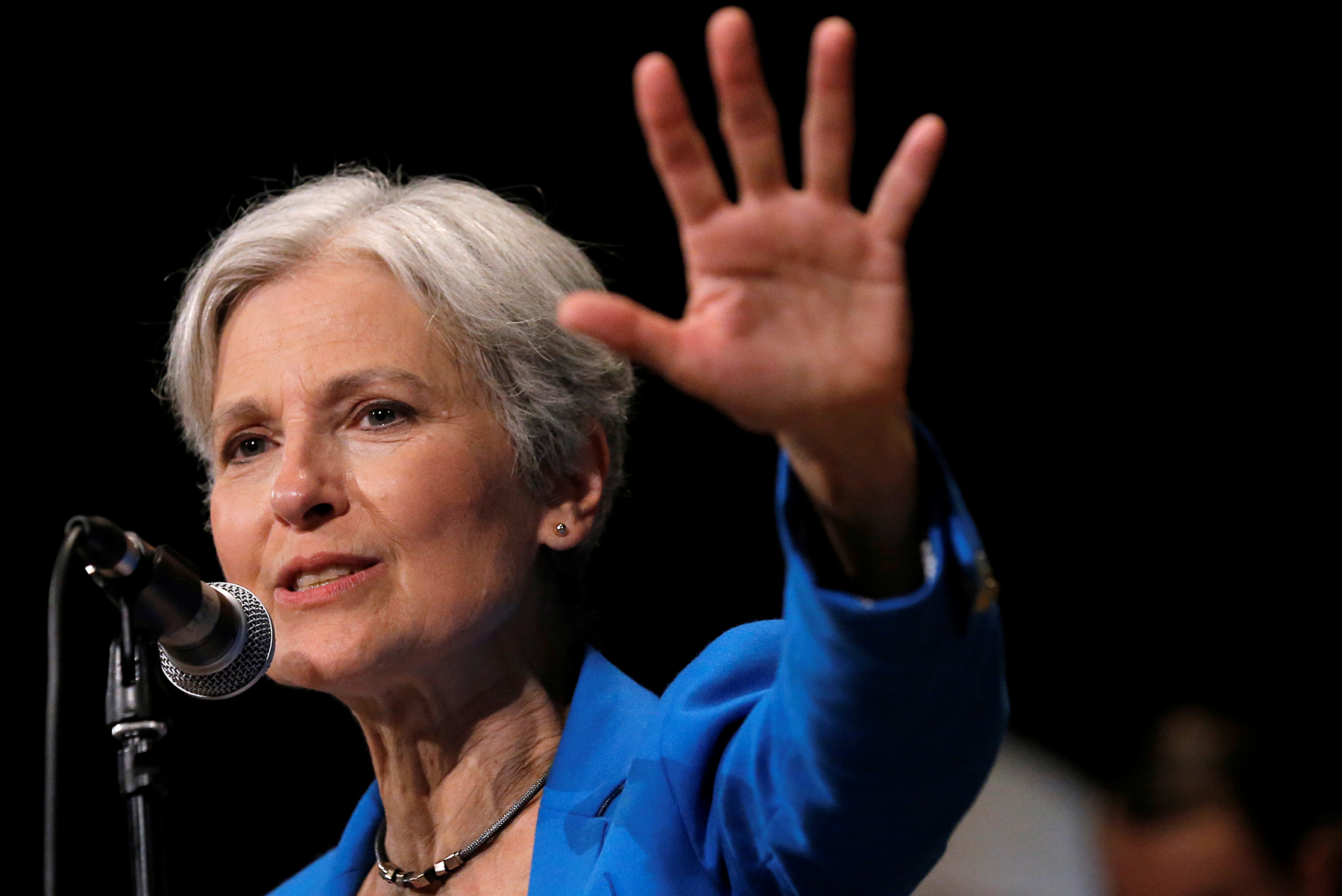 Green Party presidential candidate Jill Stein speaks at a campaign rally in Chicago