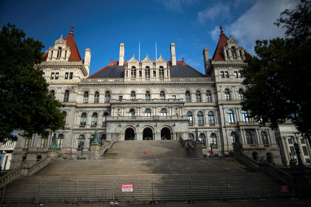 A general view of New York State Capitol before the swearing-in ceremony of Governor Kathy Hochul, in Albany, New York