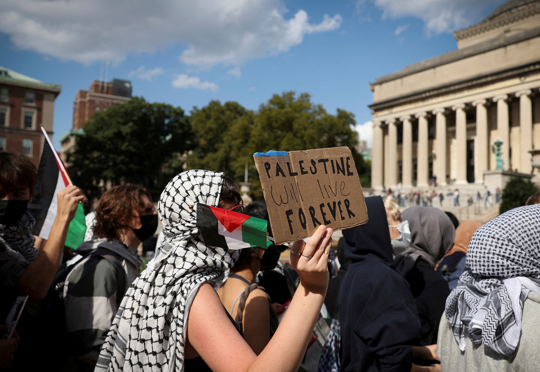 Demonstration on the one-year anniversary of Hamas' October 7 attack, in New York City