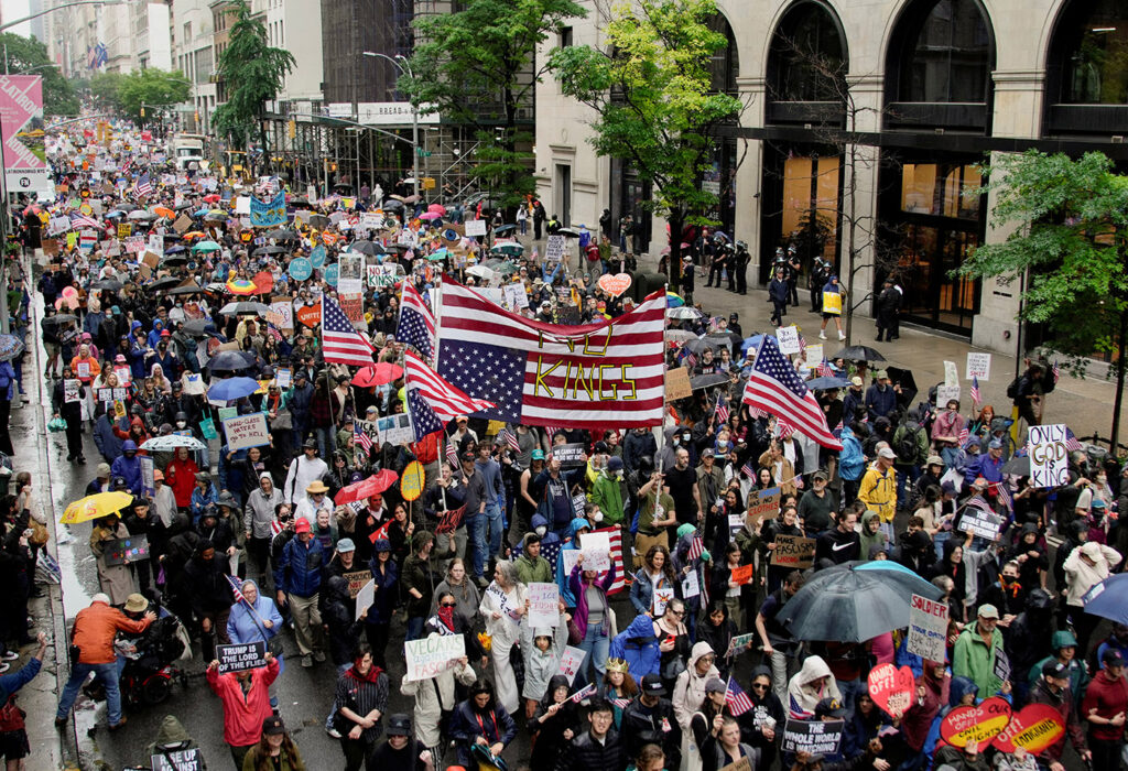 "No Kings Day" protest