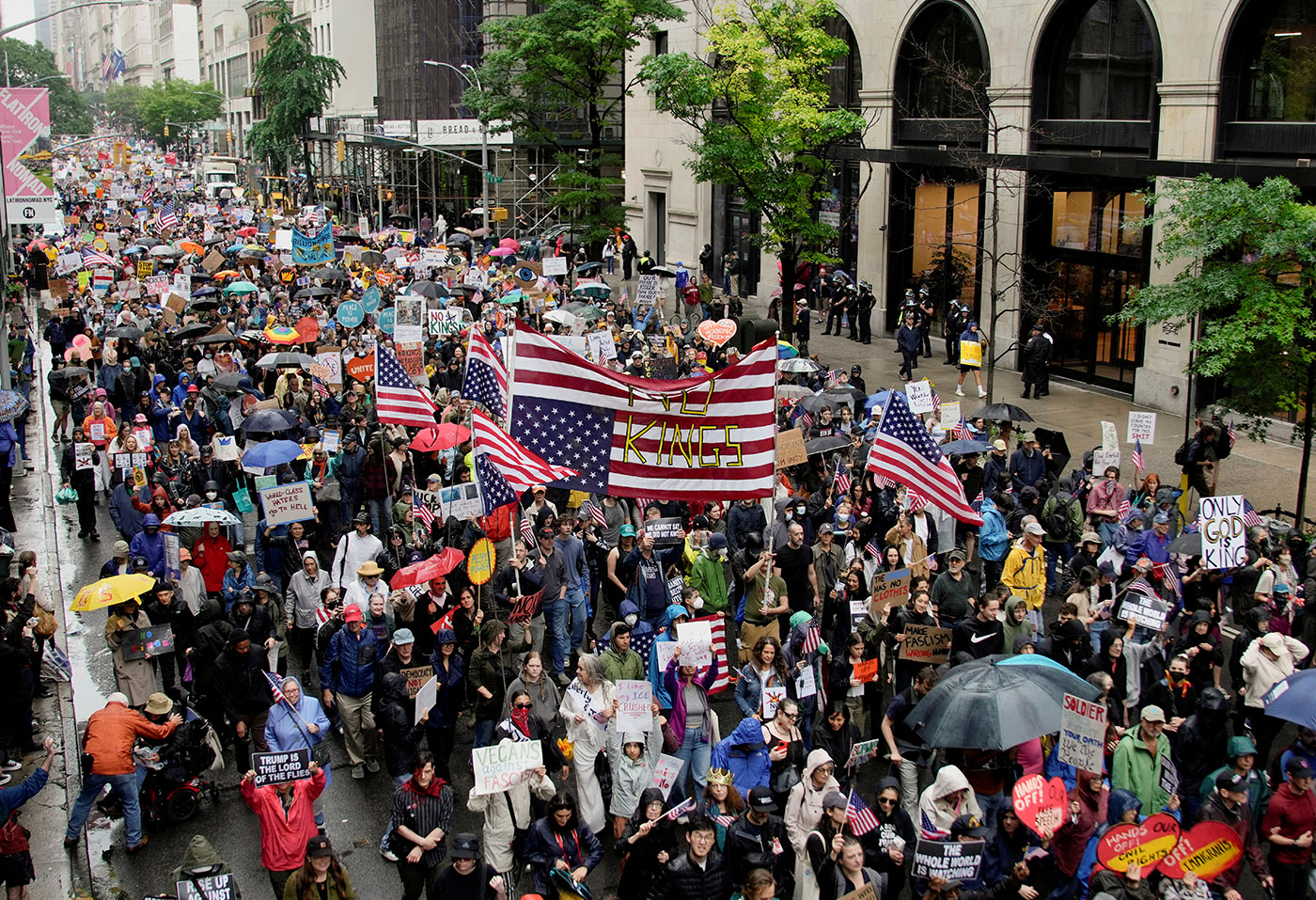 "No Kings Day" protest