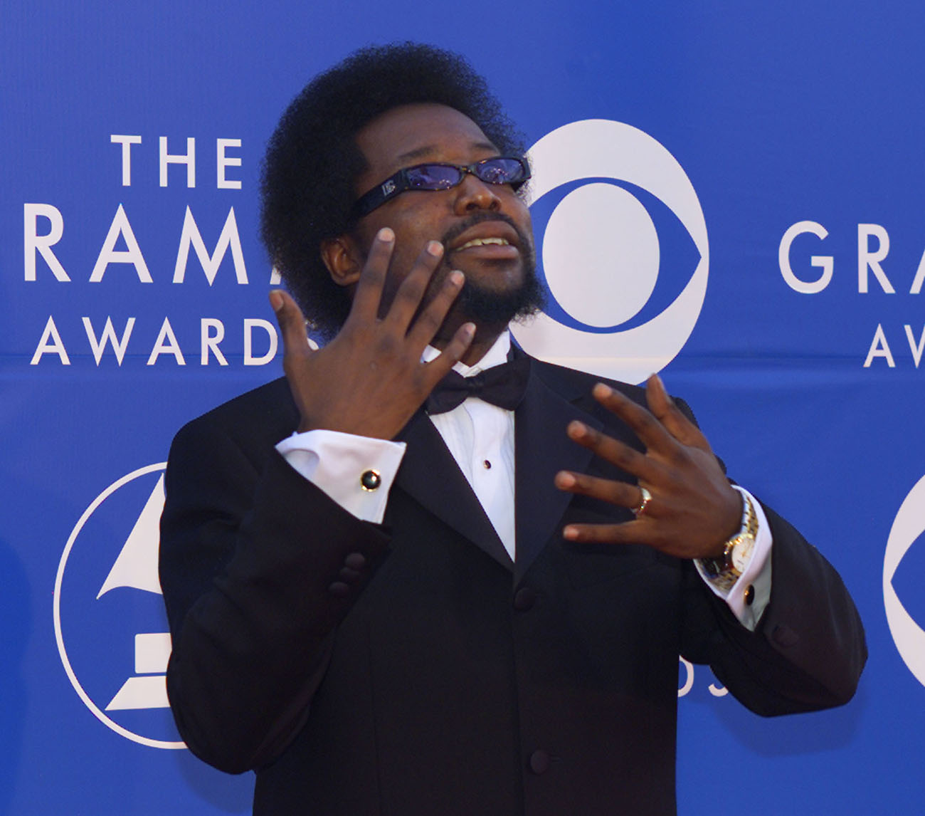 SINGER AFROMAN ARRIVES AT 44TH ANNUAL GRAMMY AWARDS.