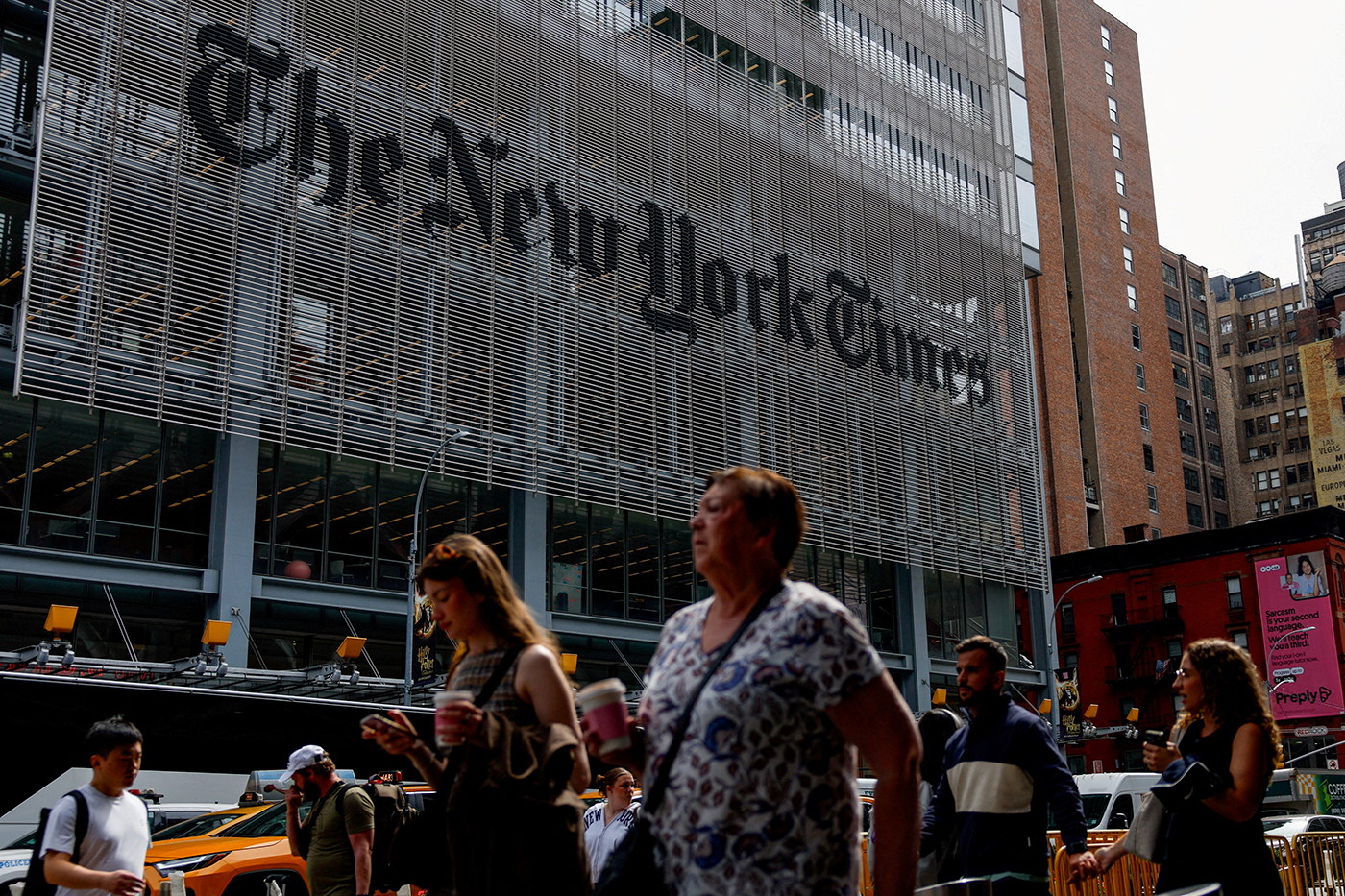 The New York Times building in New York